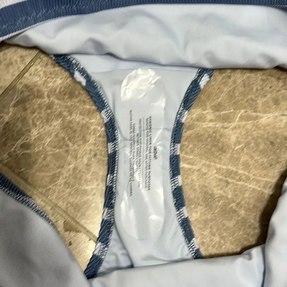 Aerie Women's Ribbed Blue Striped XXL Swim Bottoms NWOT